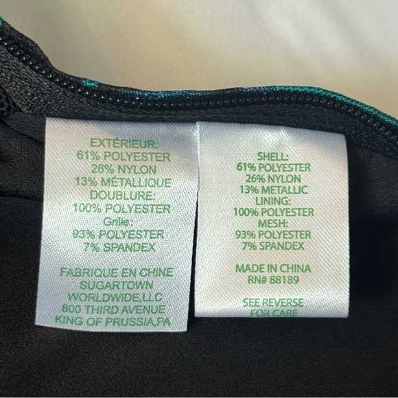 NWT Lilly Pulitzer Camilo Strapless Brocade Top in Green and Blue, Size 10 - Picture 7 of 10